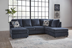 Prime Furniture - Ashley Furniture - Albar Place Sectional - RAF 2-Piece Sectional / Cobalt - 95302S2