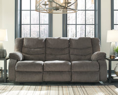 Prime Furniture - Ashley Furniture - Tulen Living Room - Reclining Loveseat / Gray - 9860686