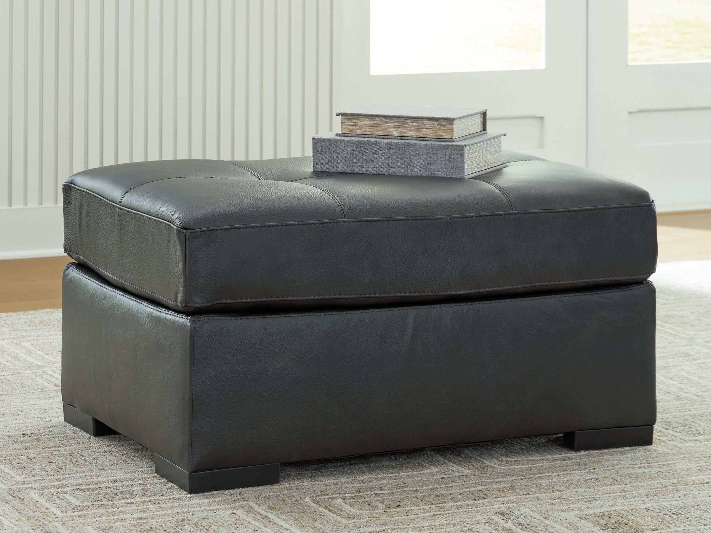 Prime Furniture - Ashley Furniture - Brindley Pier Living Room - Oversized Accent Ottoman / Fog - 9950308