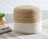 Prime Furniture - Ashley Furniture - Sweed Valley Pouf - Pouf / Natural/Black - A1000422