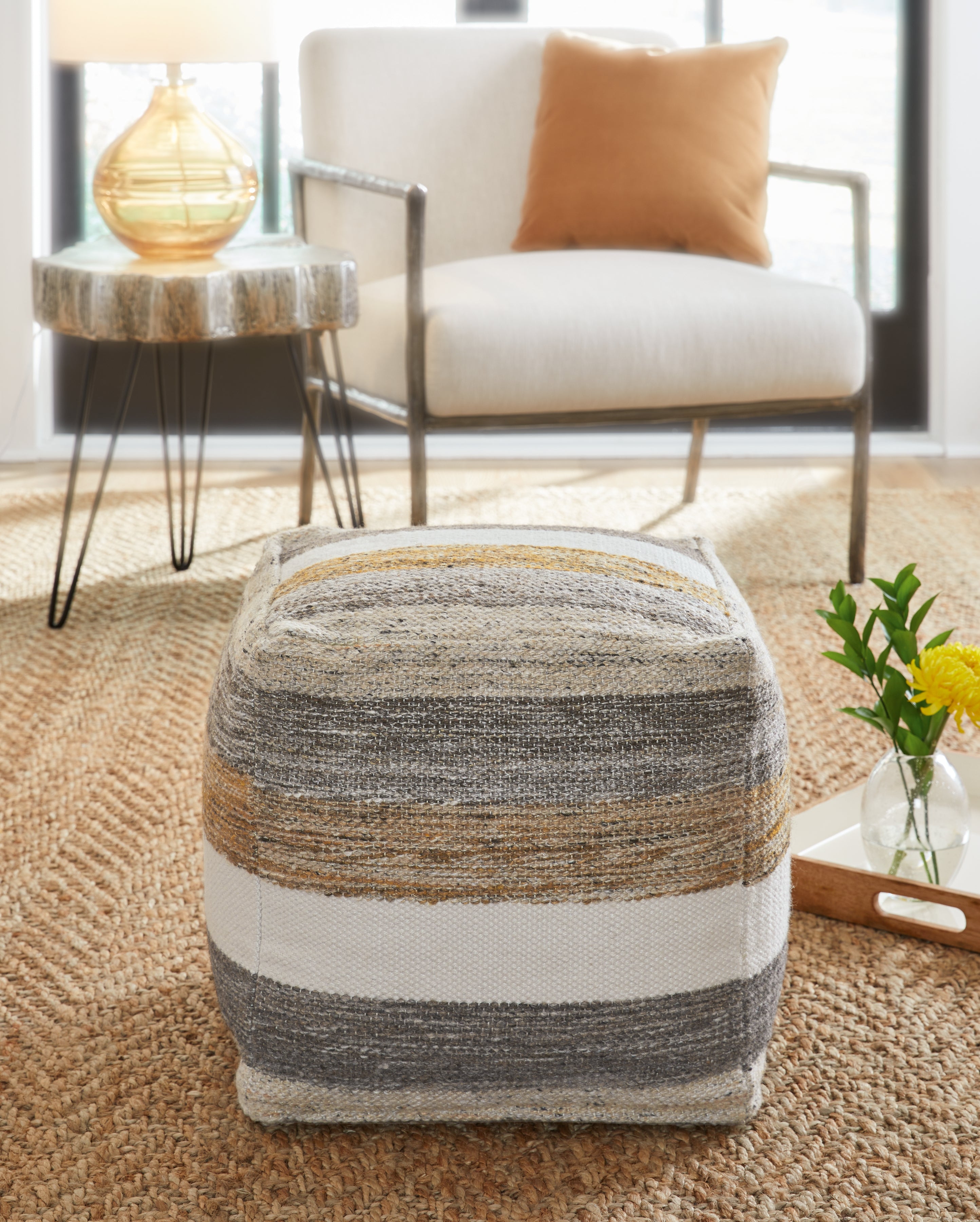 Prime Furniture - Ashley Furniture - Josalind Pouf - Pouf / Multi - A1000935