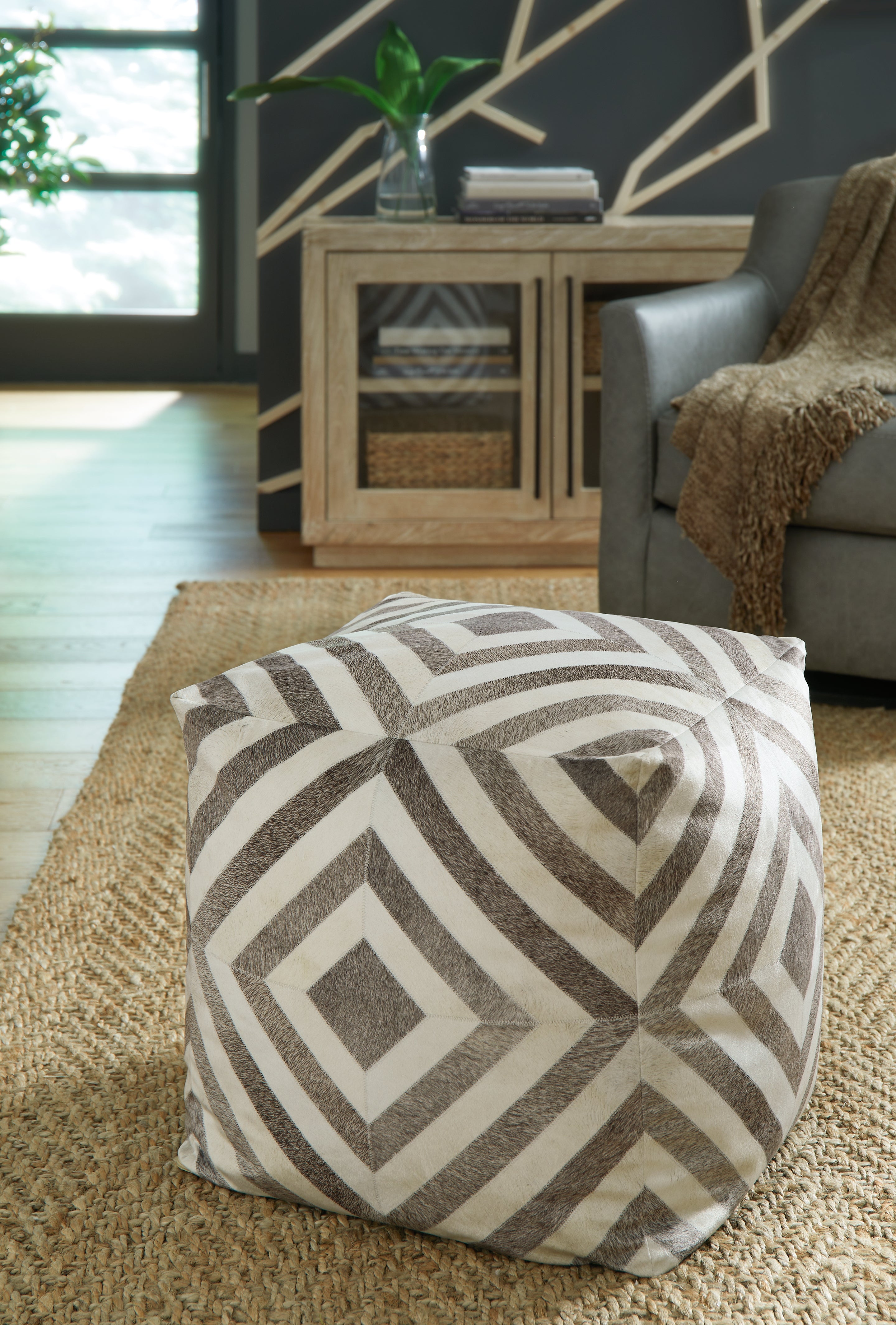 Prime Furniture - Ashley Furniture - Hartselle Pouf - Pouf / Brown - A1000982