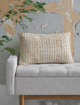 Prime Furniture - Ashley Furniture - Hathby Pillows - Pillow / Tan/White - A1001048P