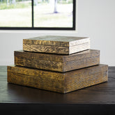 Prime Furniture - Ashley Furniture - Keldy Box (Set of 3) - Box Set (3/CN) / Antique Brass Finish - A2000490