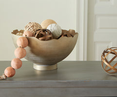 Prime Furniture - Ashley Furniture - Maura Bowl - Bowl / Antique Gold Finish - A2000594