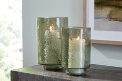 Prime Furniture - Ashley Furniture - Clarkton Candle Holder - Candle Holder Set (Set of 2) / Green - A2000623