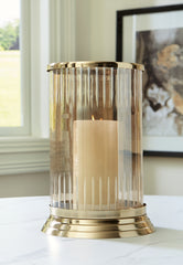Prime Furniture - Ashley Furniture - Aavinson Candle Holder - Candle Holder / Amber/Gold Finish - A2000687