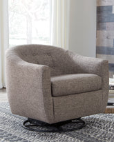 Prime Furniture - Ashley Furniture - Upshur Accent Chair - Swivel Glider Accent Chair / Taupe - A3000003