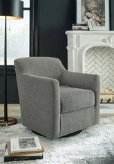 Prime Furniture - Ashley Furniture - Bradney Swivel Accent Chair - Swivel Accent Chair / Fossil - A3000324