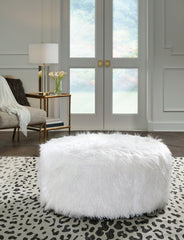 Prime Furniture - Ashley Furniture - Galice Living Room - Oversized Accent Ottoman / White - A3000334