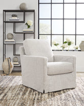 Prime Furniture - Ashley Furniture - Nenana Next-Gen Nuvella Swivel Glider Accent Chair - Swivel Glider Accent Chair / Stone - A3000644