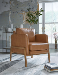 Prime Furniture - Ashley Furniture - Numund Accent Chair - Accent Chair / Caramel - A3000670