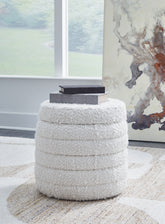 Prime Furniture - Ashley Furniture - Duntler Living Room - Storage Ottoman / Ivory - A3000678