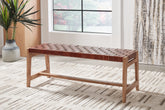 Prime Furniture - Ashley Furniture - Lemmund Accent Bench - Accent Bench / Natural/Brown / 48"W x 16"D x 18"H - A3000682