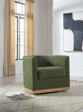 Prime Furniture - Ashley Furniture - Jersonlow Swivel Accent Chair - Swivel Accent Chair / Forest Green - A3000696