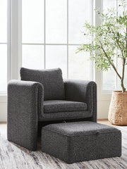 Prime Furniture - Ashley Furniture - Vreni Accent Chair - Accent Chair / Charcoal/Black - A3000754