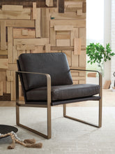 Prime Furniture - Ashley Furniture - Bradett Accent Chair - Accent Chair / Dark Brown/Gold Finish - A3000763