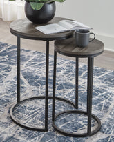 Prime Furniture - Ashley Furniture - Briarsboro Accent Table (Set of 2) - Accent Table Set (Set of 2) / Black/Gray - A4000231