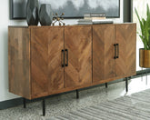 Prime Furniture - Ashley Furniture - Prattville Accent Cabinet - Accent Cabinet / Brown - A4000308