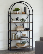 Prime Furniture - Ashley Furniture - Galtbury Bookcase - Bookcase / Brown/Black - A4000325