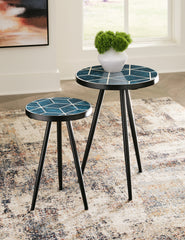 Prime Furniture - Ashley Furniture - Clairbelle Accent Table (Set of 2) - Accent Table (Set of 2) / Teal - A4000523