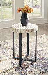 Prime Furniture - Ashley Furniture - Crewridge Accent Table - Accent Table / Black/Cream - A4000530