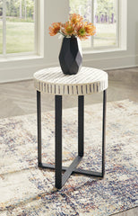 Prime Furniture - Ashley Furniture - Crewridge Accent Table - Accent Table / Black/Cream - A4000530
