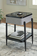 Prime Furniture - Ashley Furniture - Jorvalee Accent Table with Speaker - Accent Table with Speaker / Gray/Black - A4000550