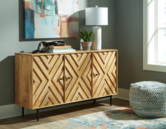 Prime Furniture - Ashley Furniture - Cadewick Accent Cabinet - Accent Cabinet / Natural - A4000570