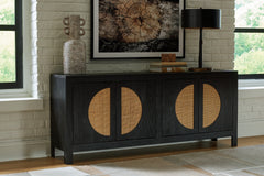 Prime Furniture - Ashley Furniture - Cliffiings Accent Cabinet - Accent Cabinet / Black/Natural - A4000575