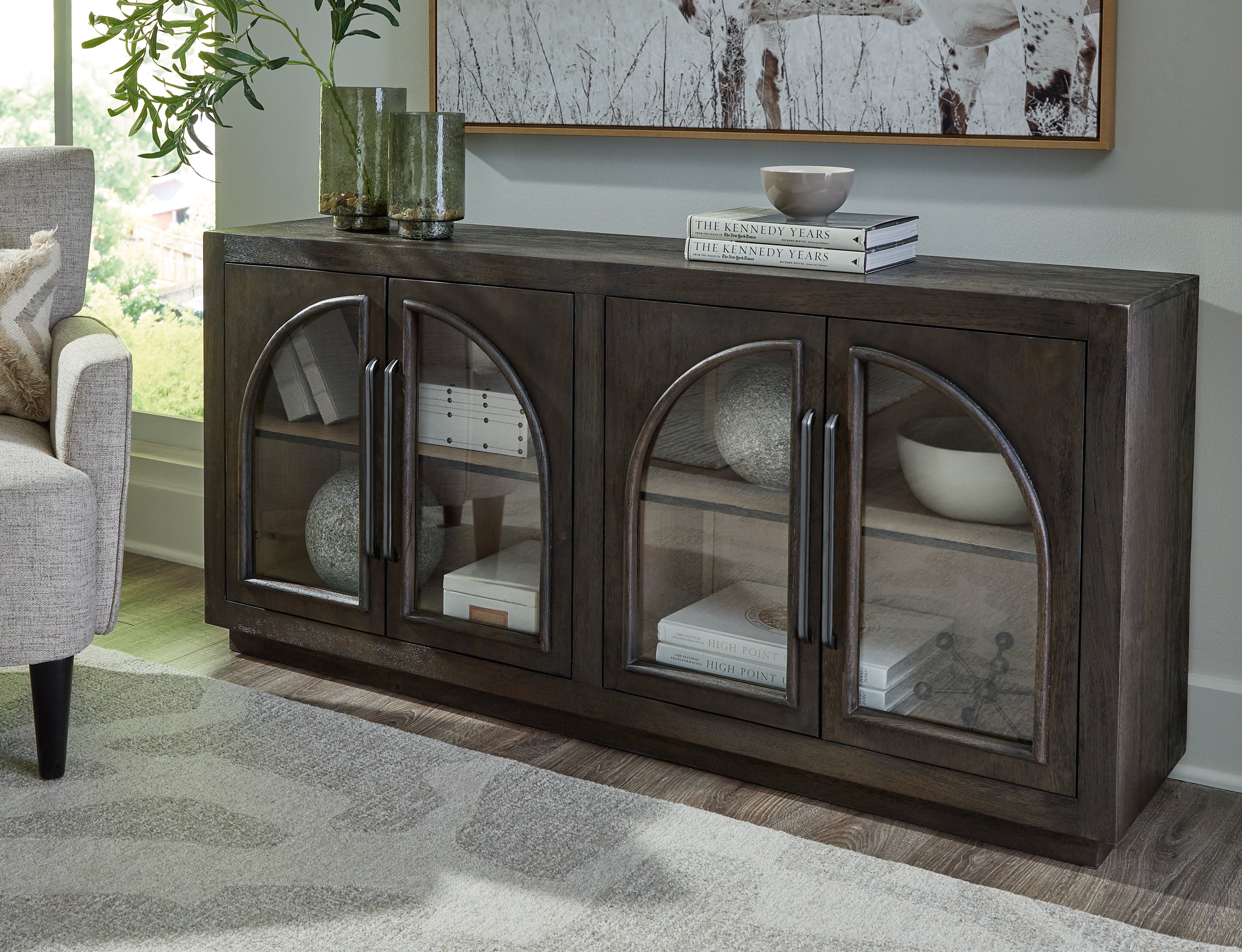 Prime Furniture - Ashley Furniture - Dreley Accent Cabinet - Accent Cabinet / Grayish Brown - A4000586