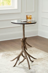 Prime Furniture - Ashley Furniture - Lemkins Accent Table - Accent Table / Black/Antique Gold Finish - A4000606