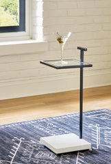 Prime Furniture - Ashley Furniture - Mannill Accent Table - Accent Table / Black/White - A4000630