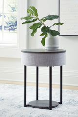 Prime Furniture - Ashley Furniture - Sethlen Accent Table with Speaker - Accent Table with Speaker / Gray/Black - A4000641