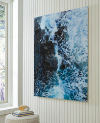 Prime Furniture - Ashley Furniture - Clemick Wall Decor - Wall Art / Turquoise - A8000422