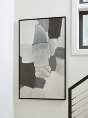 Prime Furniture - Ashley Furniture - Adilson Wall Decor - Wall Art / White/Gray/Black - A8000463
