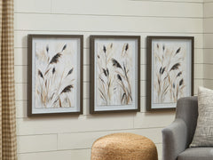 Prime Furniture - Ashley Furniture - Honslow Wall Decor - Wall Art Set (3/CN) / Brown/Black/White - A8000506