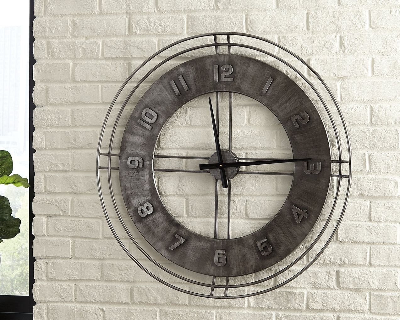Prime Furniture - Ashley Furniture - Ana Sofia Wall Decor - Wall Clock / Antique Gray - A8010068