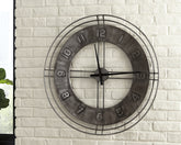 Prime Furniture - Ashley Furniture - Ana Sofia Wall Decor - Wall Clock / Antique Gray - A8010068