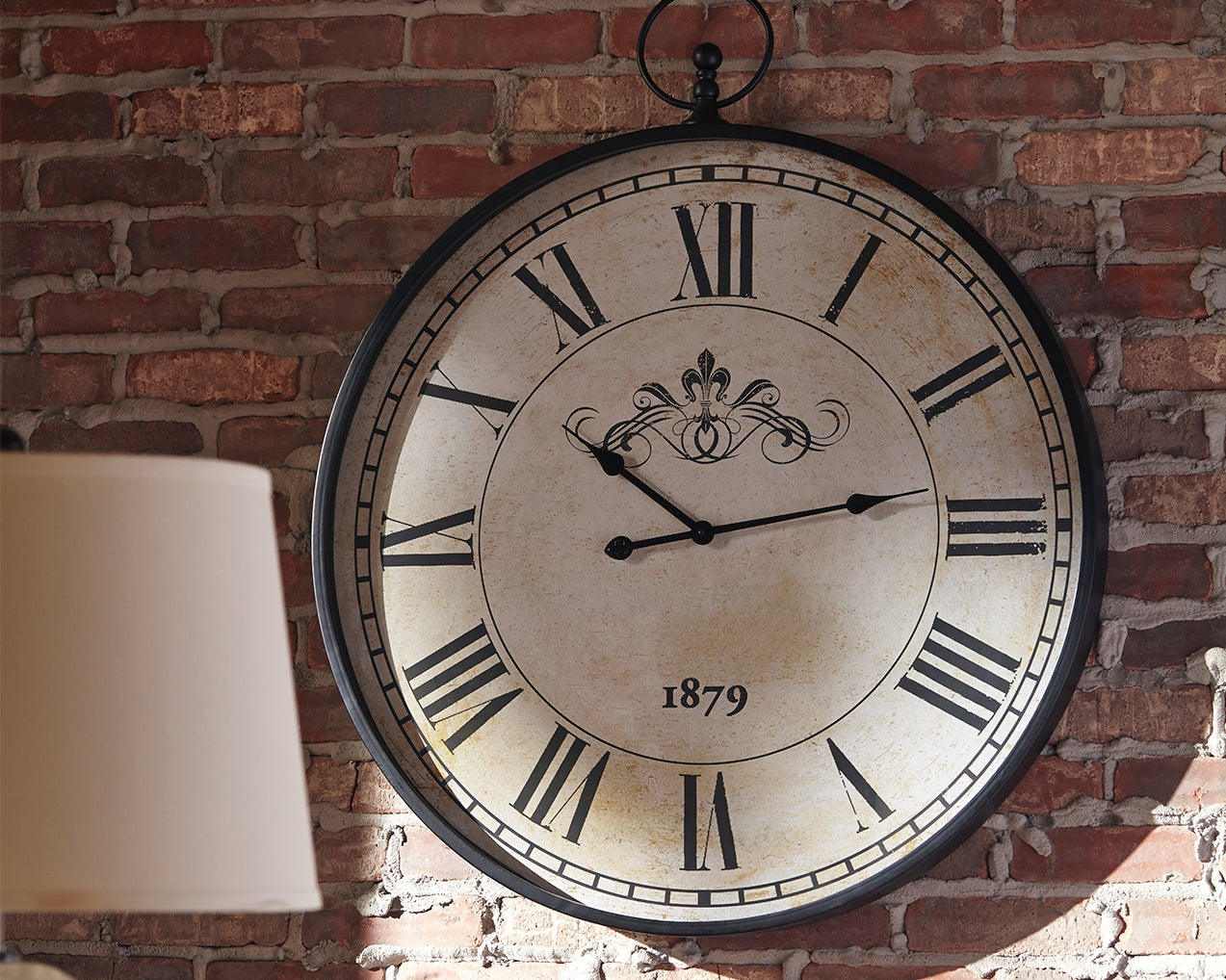 Prime Furniture - Ashley Furniture - Augustina Wall Decor - Wall Clock / Antique Black - A8010110