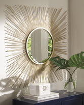 Prime Furniture - Ashley Furniture - Elspeth Mirror - Accent Mirror / Gold Finish - A8010124