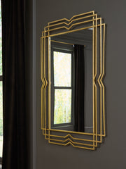Prime Furniture - Ashley Furniture - Claybrook Mirror - Accent Mirror / Gold Finish - A8010349