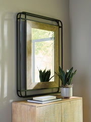 Prime Furniture - Ashley Furniture - Beelman Mirror - Accent Mirror / Black/Brown - A8010409
