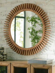 Prime Furniture - Ashley Furniture - Tedwell Mirror - Accent Mirror / Brown - A8010410