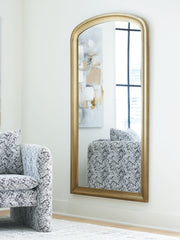 Prime Furniture - Ashley Furniture - Fintan Mirror - Floor Mirror / Gold Finish - A8010436