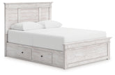 Prime Furniture - Ashley Furniture - Makidern Bedroom - Queen Panel Storage Bed - PCB1171B7