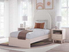 Prime Furniture - Ashley Furniture - Wistenpine Bedroom - Full Upholstered Panel Bed with Storage / Blush - B1323B15