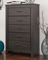 Prime Furniture - Ashley Furniture - Brinxton Bedroom - Full Panel Bed / Charcoal - B249B5