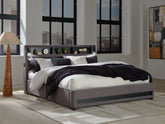 Prime Furniture - Ashley Furniture - Verishaw Bedroom - King Upholstered Bed / Gray - PCB2721B21