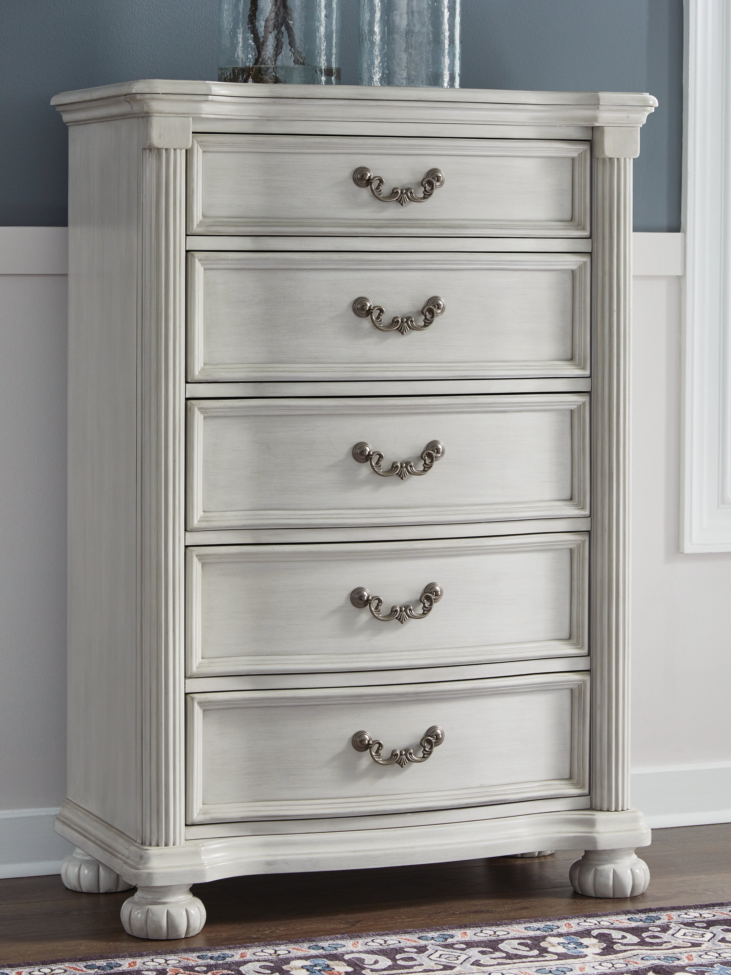 Prime Furniture - Ashley Furniture - Montelaine Bedroom - Three Drawer Night Stand / Antique White - B795-93